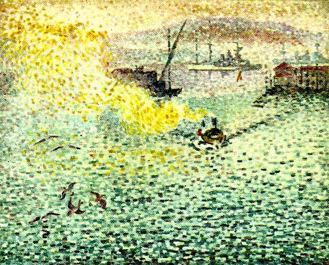 Henri Edmond Cross hamnen i toulon